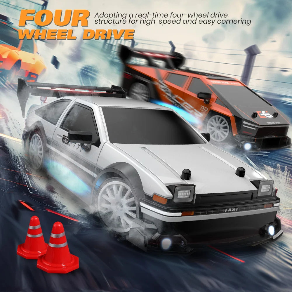 AE86 1/24 RC Drift Remote Control 2.4G Cross-border High-speed Mustang Four-wheel Drive Racing Toy Competition Race Car Boy Gift