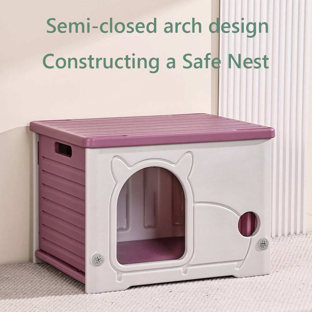 Stray Cat House Outdoor Rainproof Shelter Winter Warm Cozy Pet Cave Sleeping Beds Foldable Washable for Small Pets Supplies