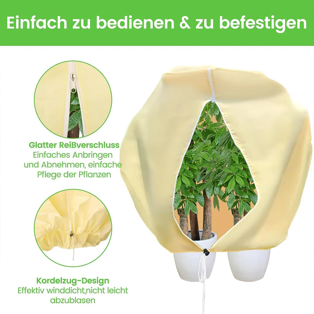 Frost Cold Protection Plant Protection Bag with Zip Drawstring Breathable Tear-Resistant Thick Winter Plant Cover for Pot Plants - Quick and EZ Shop