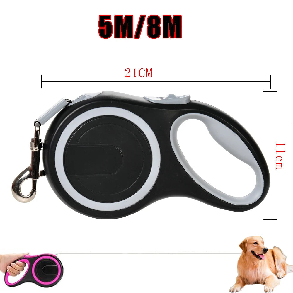 Outdoor Hiking 5m Plus 8M Pet Dog Leash For Small Large Dogs Cats Retractable Puppy Lead Chain Golden Retriever Pug Accessories