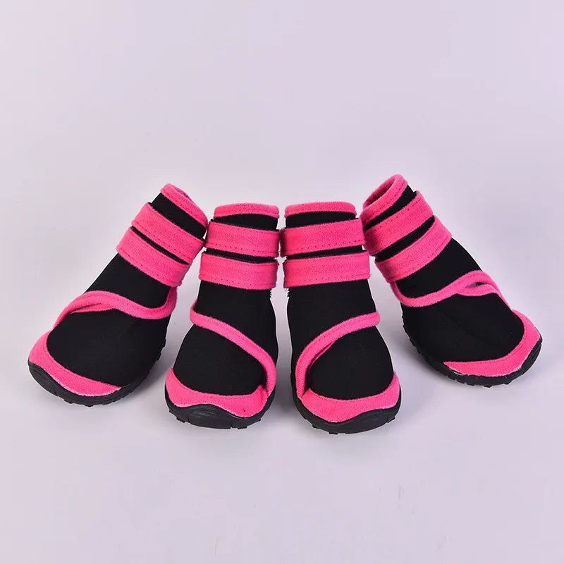 Dog Shoes Dog Booties Anti-Slip Sole Shoes for Small Large Dogs Outdoor Waterproof Rugged Dog Booties for Autumn and Winter 4pcs