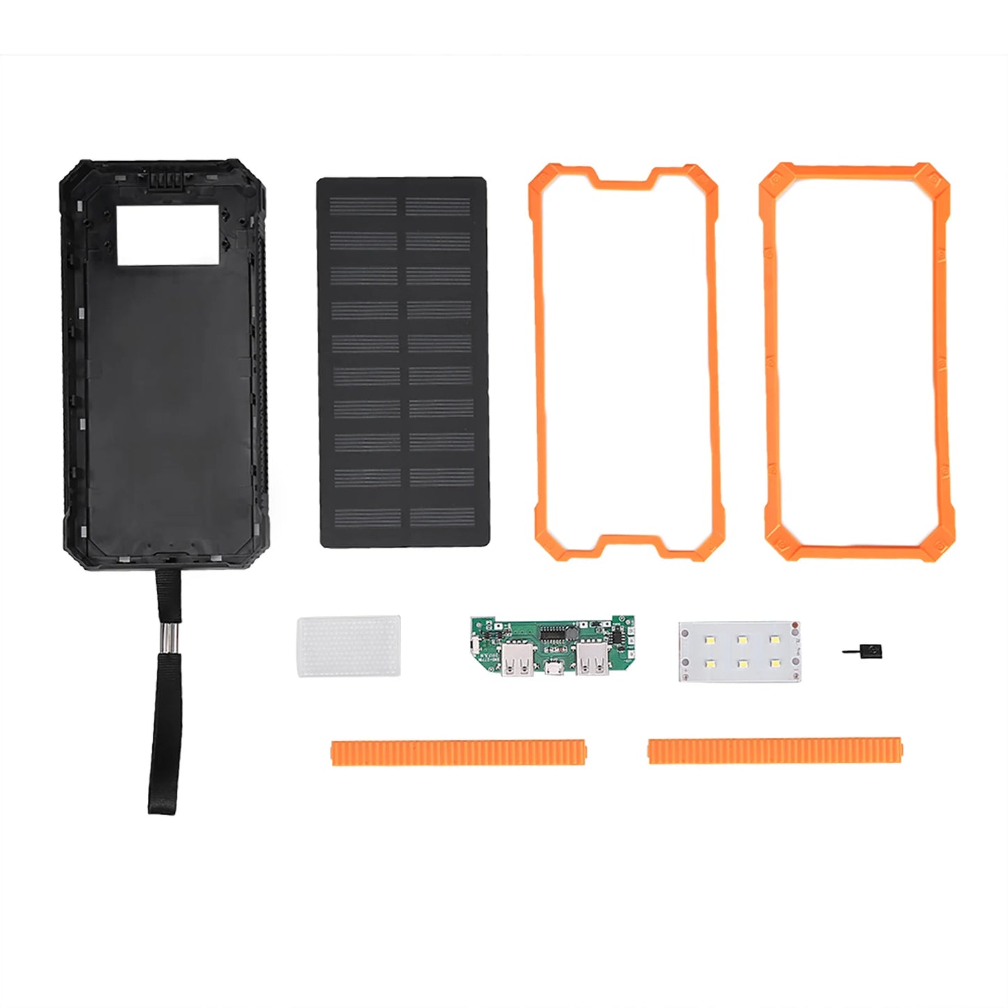 Mobile Power Bank Solar Power Bank Portable 20000mAh Fast Charging  USB Polar Mobile Power Bank Case  Kit Power Bank Case