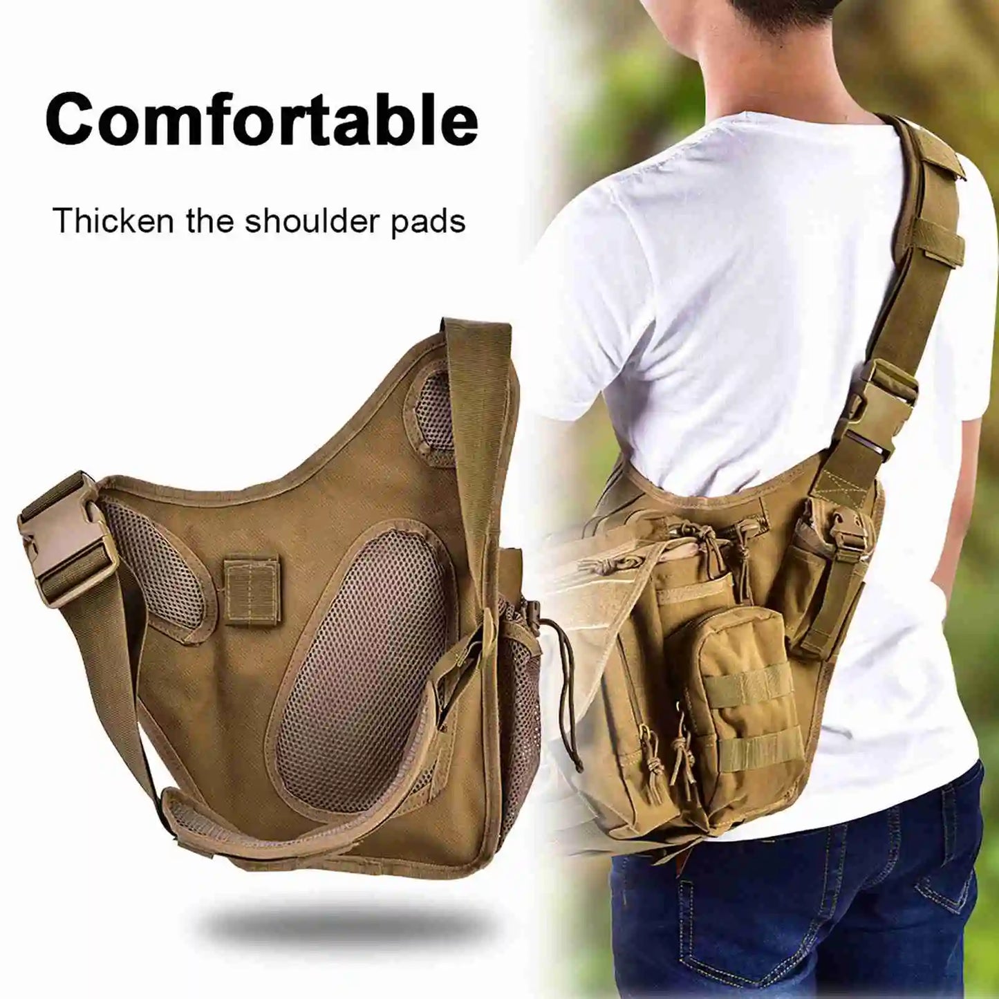 2025 New  Men Military Chest Shoulder Bag Pack for Travel Hiking Outdoor Equipment Chest Bag Chest Pack Military Chest Bag