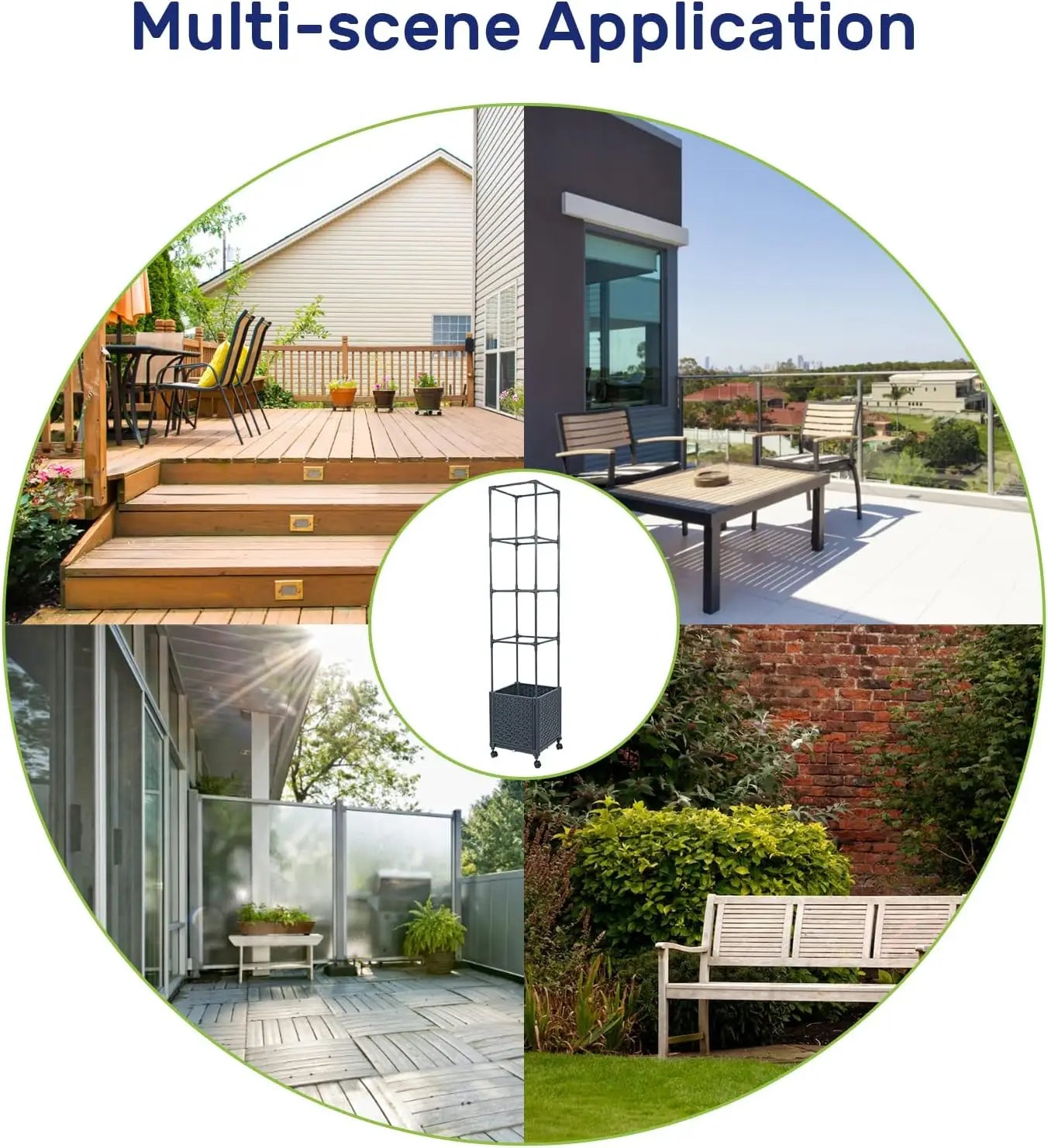 Raised Garden Bed with Trellis, Self-Watering Planter Box for Climbing Plants, Vegetables, and Flowers, Includes Wheels - Quick and EZ Shop