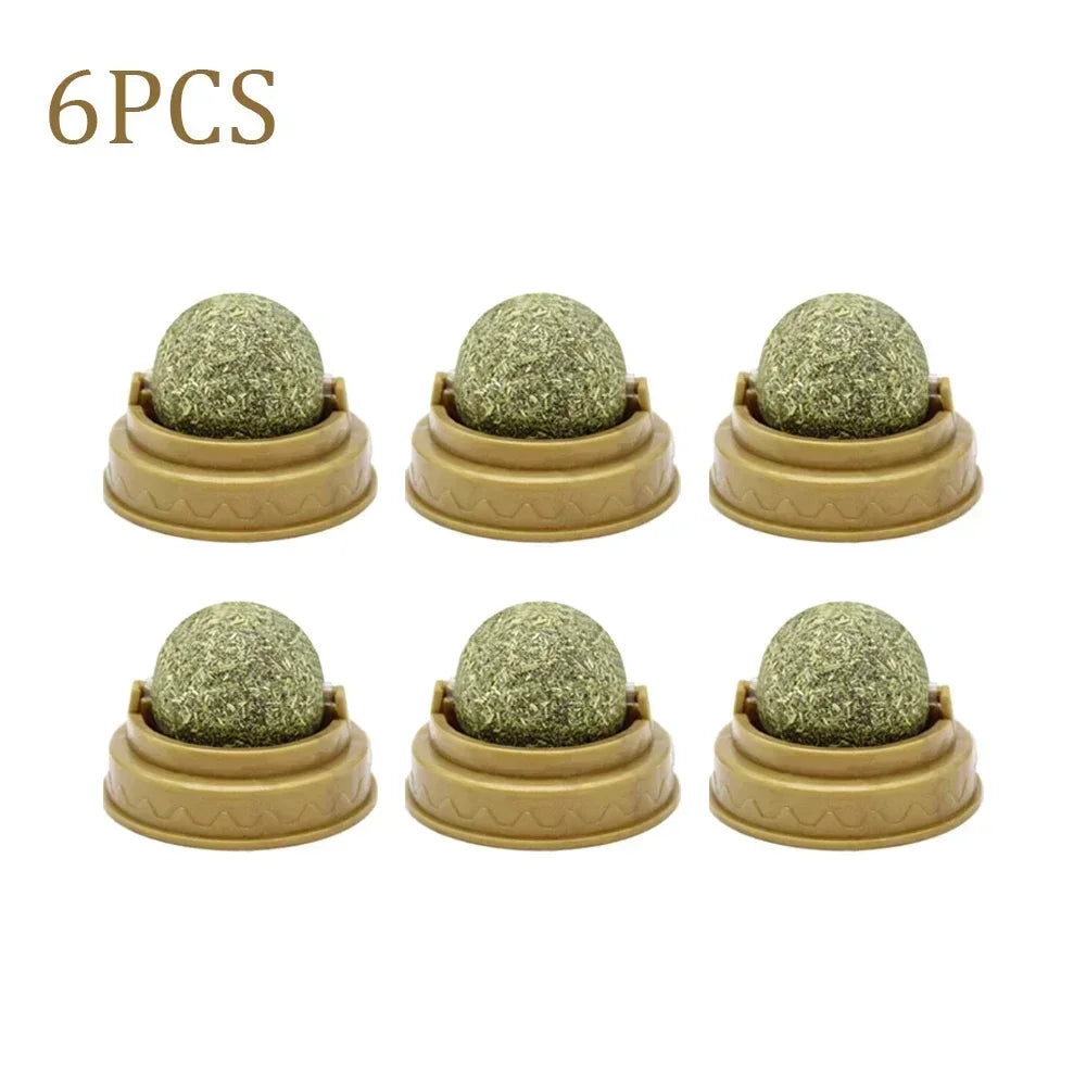 1-10PC Pet Catnip Toys Edible Catnip Ball Safety Healthy Cat Mint Cats Chasing Game Toy Products Clean Teeth The Stomach Catmint - Quick and EZ Shop