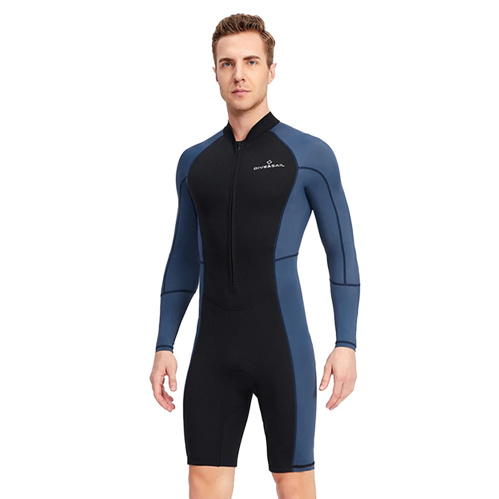 Neoprene Diving Protection Clothes with Zipper Mens Snorkeling Surfing Swimsuit Anti-scratch Cold Proof Warm Outdoor Accessories