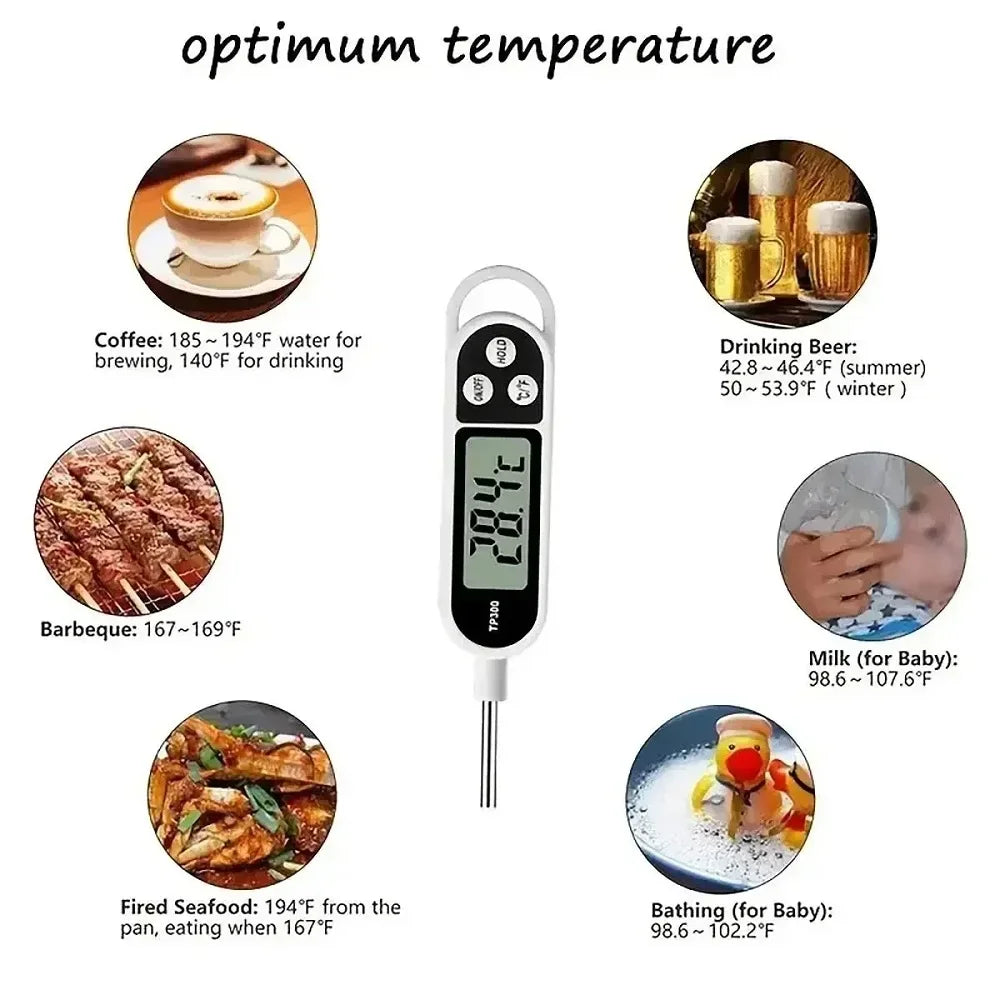 Food-grade Thermometer Household High-precision Kitchen Oil Temperature Water Baby Milk Bath Baking Measuring Home Accessories