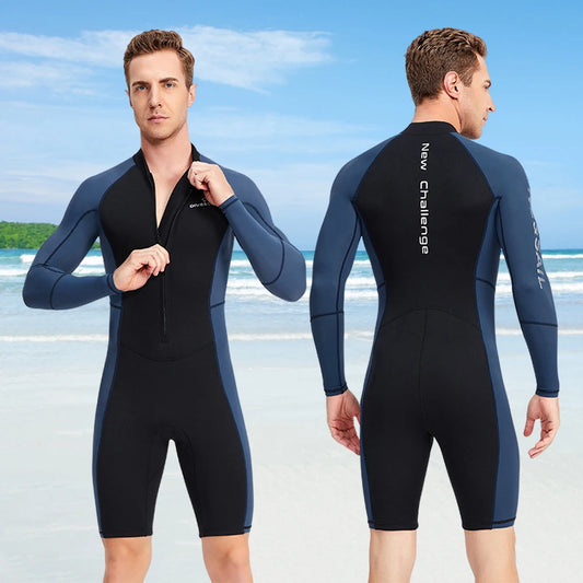 Neoprene Diving Protection Clothes with Zipper Mens Snorkeling Surfing Swimsuit Anti-scratch Cold Proof Warm Outdoor Accessories