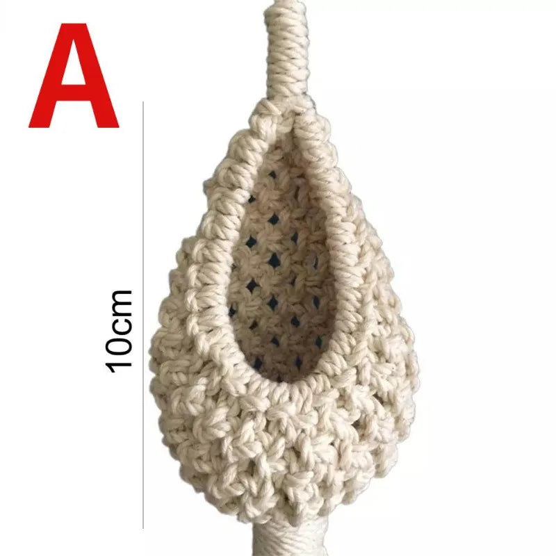 Hanging Basket Hand-woven Pineapple Shape Landscaping Cotton Macrame Flower Planter for Living Room Balcony Decorations - Quick and EZ Shop
