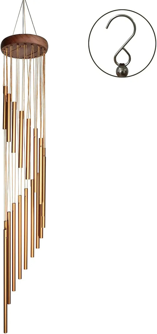 36" Outdoor Memorial Wind Chimes, S-Hook, Ideal Home Garden Decor Gift!