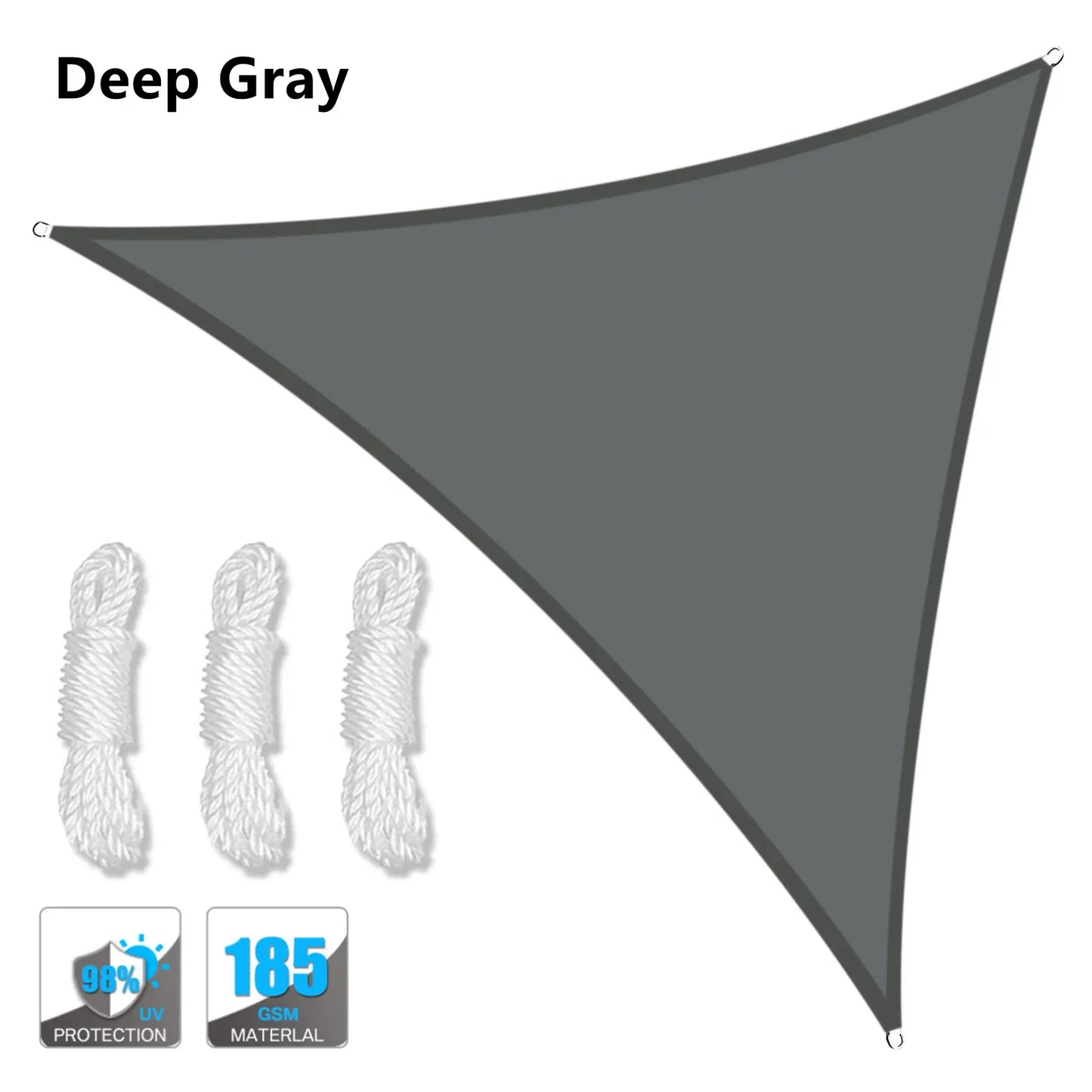 Heavy Waterproof Shade Sail Sun Canopy Cover Trilateral/Triangle 5x5x5M/2x2x2M Garden Yard Awnings Car Sunshade Cloth Net Summer