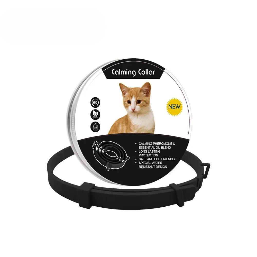 Pet Calming Collar For Cats Dogs Adjustable Anxiety Pheromone Reducing Pet Collar Lasting Natural Calm Relax Soothing Collars