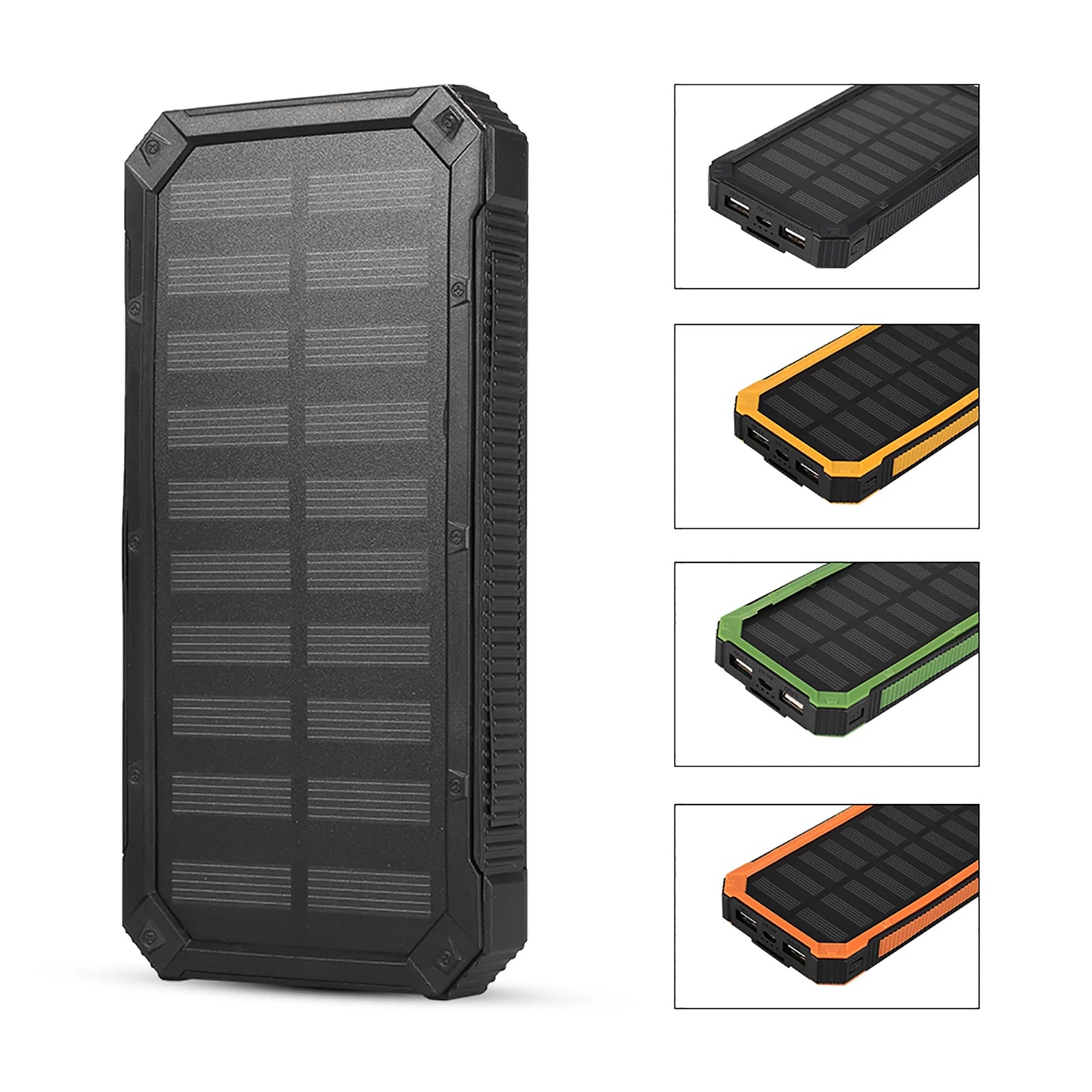 Mobile Power Bank Solar Power Bank Portable 20000mAh Fast Charging  USB Polar Mobile Power Bank Case  Kit Power Bank Case
