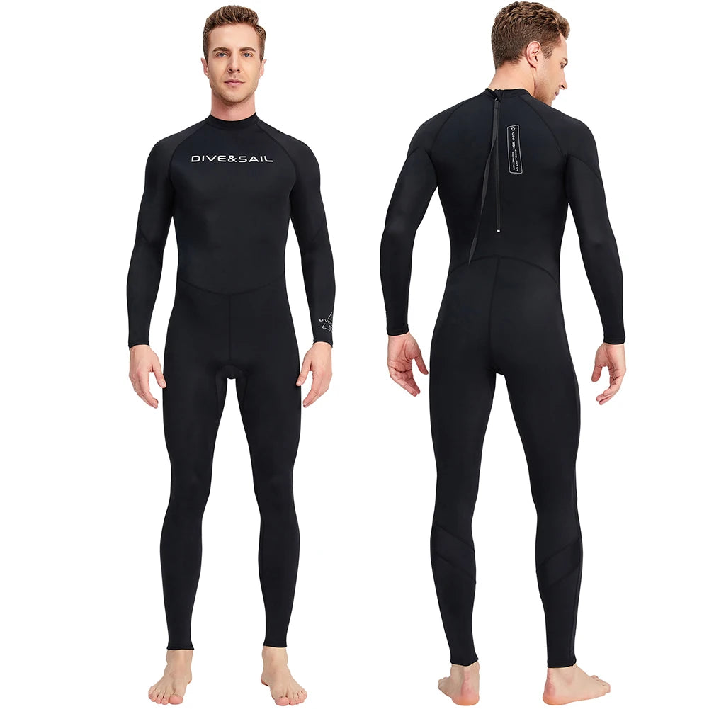 Men Diving Protection Clothes Warm Sunscreen Snorkeling Surfing Swimsuit with Zipper Anti-scratch Breathable Outdoor Accessories