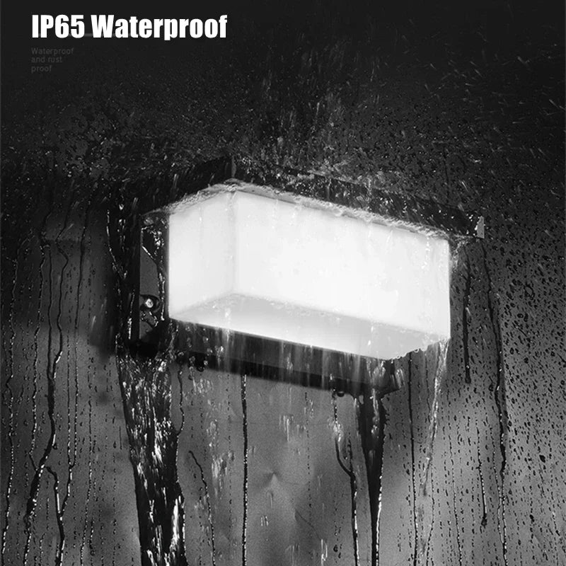 Outdoor E27 LED Aluminum Frame Wall Light 85-265V IP65 Waterproof Porch Lamp Garden Exterior Decor Sconce Lamp 12W 15W 20W 25W