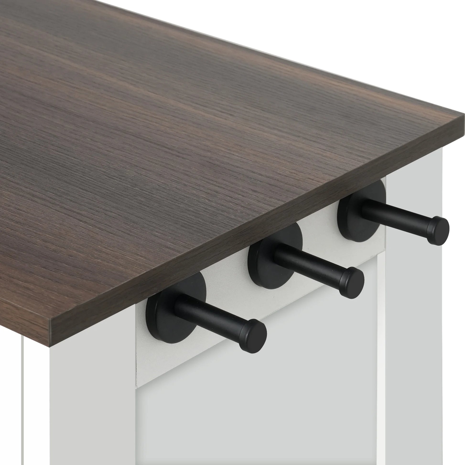 Pet Feeding Station Food Storage Cabinet with 3pcs Hooks Hidden Detachable Stainless Steels Dog Bowls for Medium Sized Dogs - Quick and EZ Shop