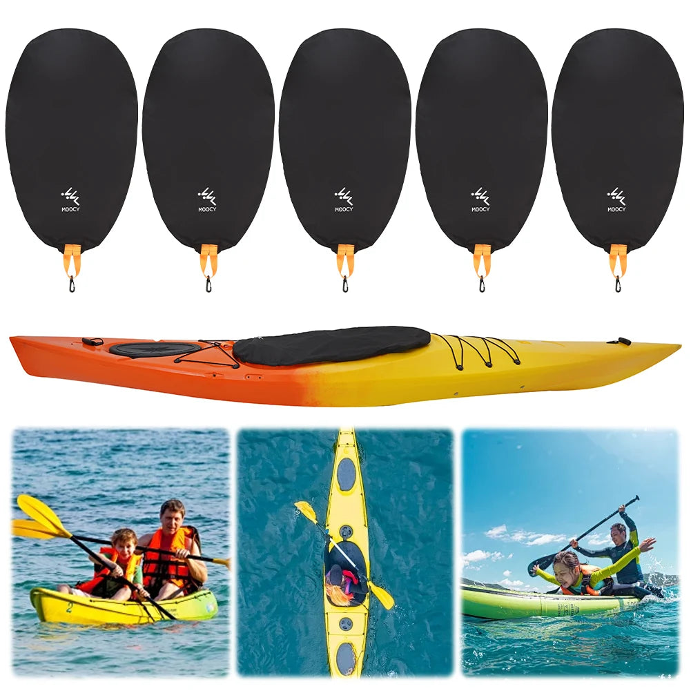 Kayak Cockpit Cover Waterproof Deck Boat Cover Tear Resistant Kayak Cockpit Storage Shield 420D Oxford Cloth for Surfboard Kayak