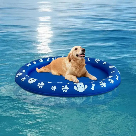 Dog Bathtub Dog Floats For Pool Inflatable Anti-Scratch Pet Float Folding Non-Slip For Puppy Training Grooming Kayak Accessory