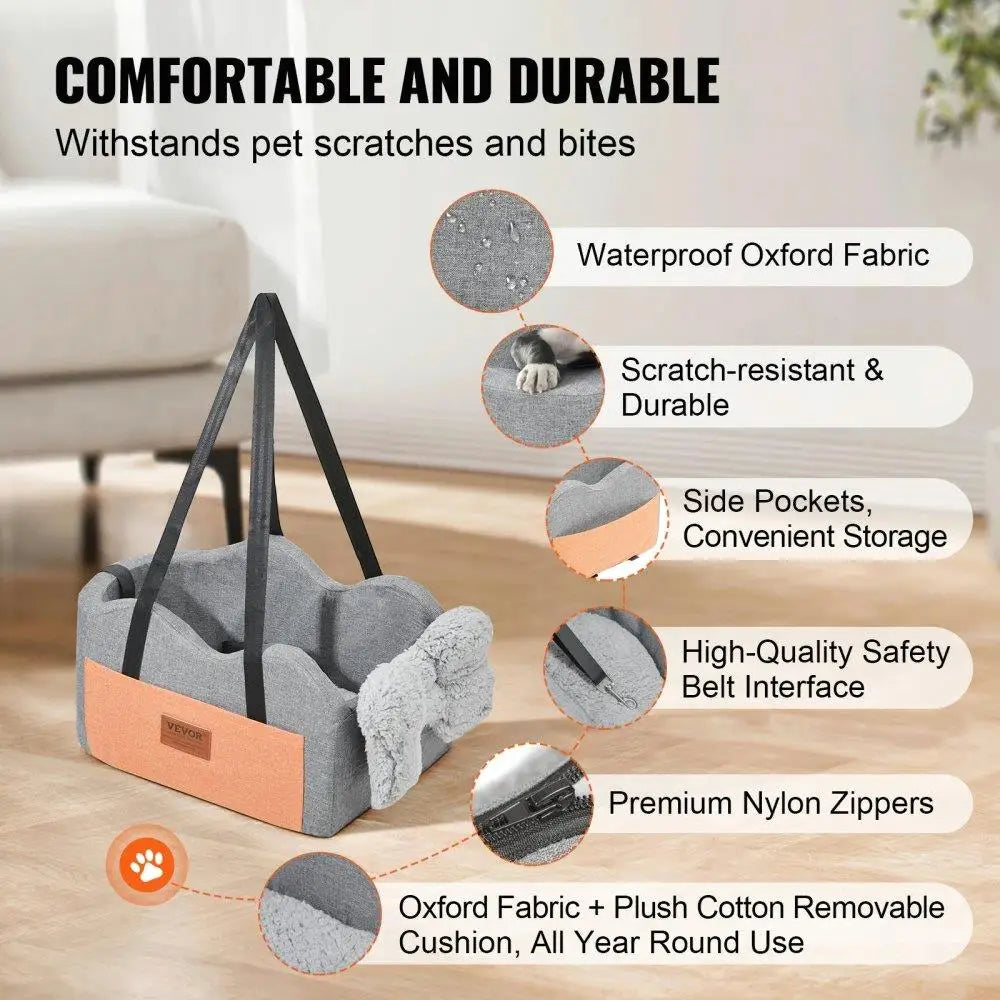 Dog Car Seat Booster for small Dogs Up to 8 lbs