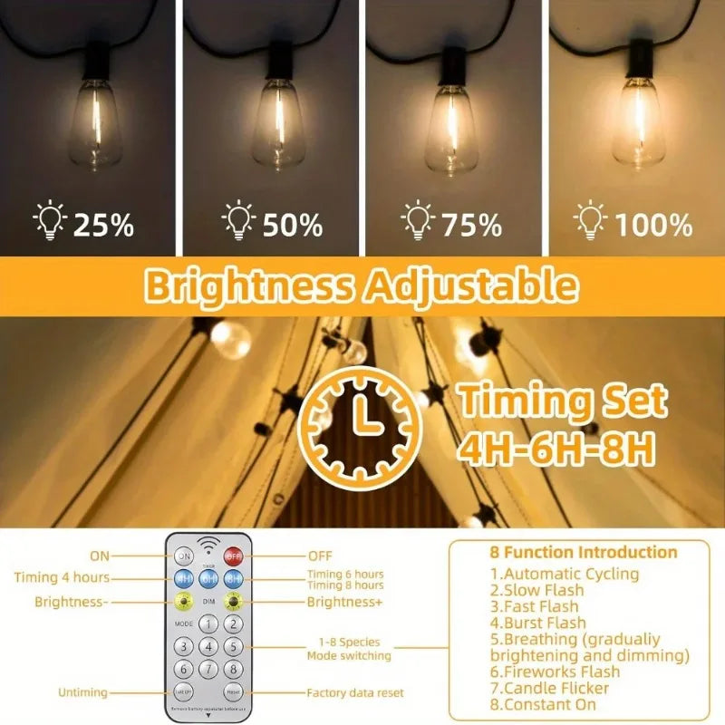 Solar String Lights 30 LED Fairy Lights Auto Dusk to Dawn Operation Shatterproof Waterproof Outdoor for Garden Wedding Christmas - Quick and EZ Shop