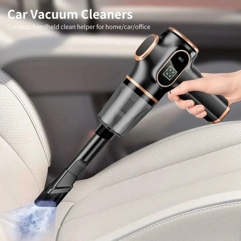 1PC Cordless Handheld Vacuum Cleaner, USB Rechargeable, High Power, Long Battery Life, Compact Dust Buster for Home, Car, Pet Ha