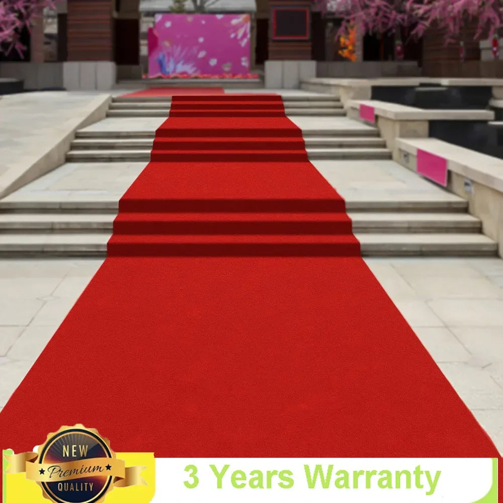 Bymaocar Carpet Runner 33*3ft 360gsm Thick Polyester Fiber Aisle Runner Non-slip Runway Rug for Wedding Ceremony & Party Decor