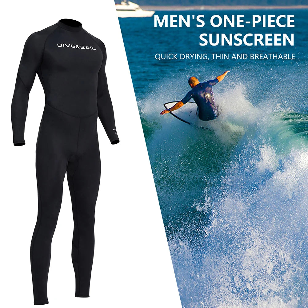 Men Diving Protection Clothes Warm Sunscreen Snorkeling Surfing Swimsuit with Zipper Anti-scratch Breathable Outdoor Accessories