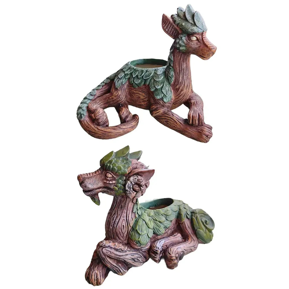 Creative Dragon Tree Planter Unique Succulent Pot Decorative Plant Pot Gift for Nature Lovers