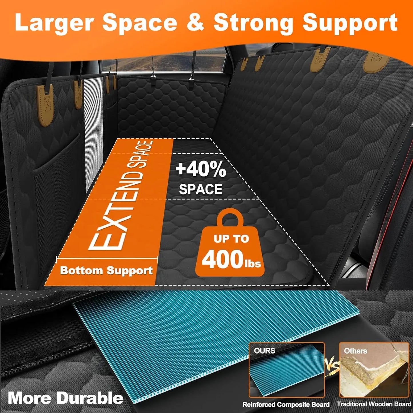 Waterproof Pet Travel Accessories Foldable Dog Car Seat  Car Pet Seat Safety Hammock Trunk Mat Car Rear Back Seat Protector - Quick and EZ Shop