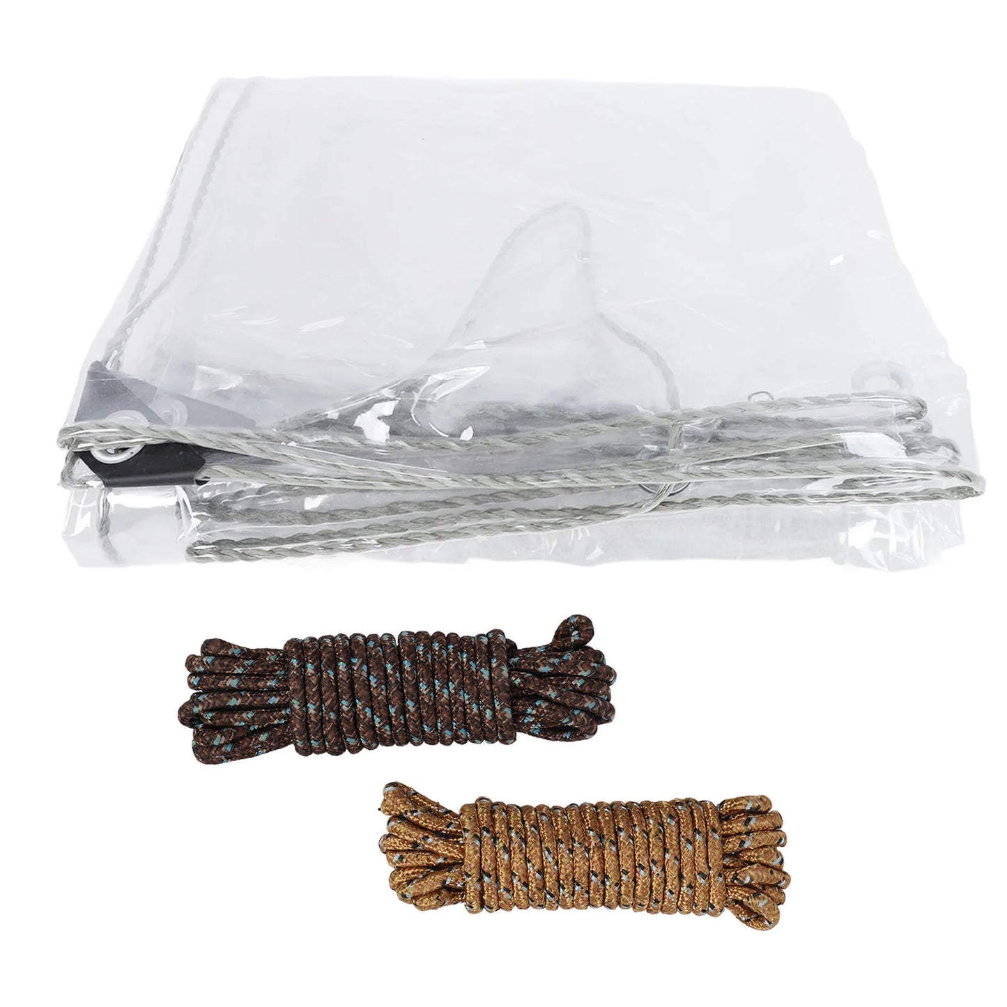 3x5m PVC Tarp Transparent Tarpaulin Garden Rainproof Clear Plant Cover Cloth for Outdoor