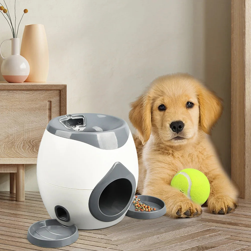 Automatic Dog Ball Launcher Dog Tennis Food Reward Machine Interactive Dog Ball Thrower Dog Tennis Balls Feeder