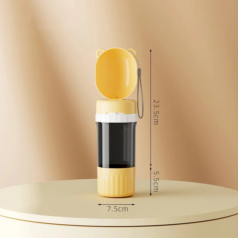 Compact Dual Storage Dog/Cat Travel Bowl 400ml Water 180ml Food On-the-Go for Hiking Camping Portable Pet Feeder And Waterer - Quick and EZ Shop