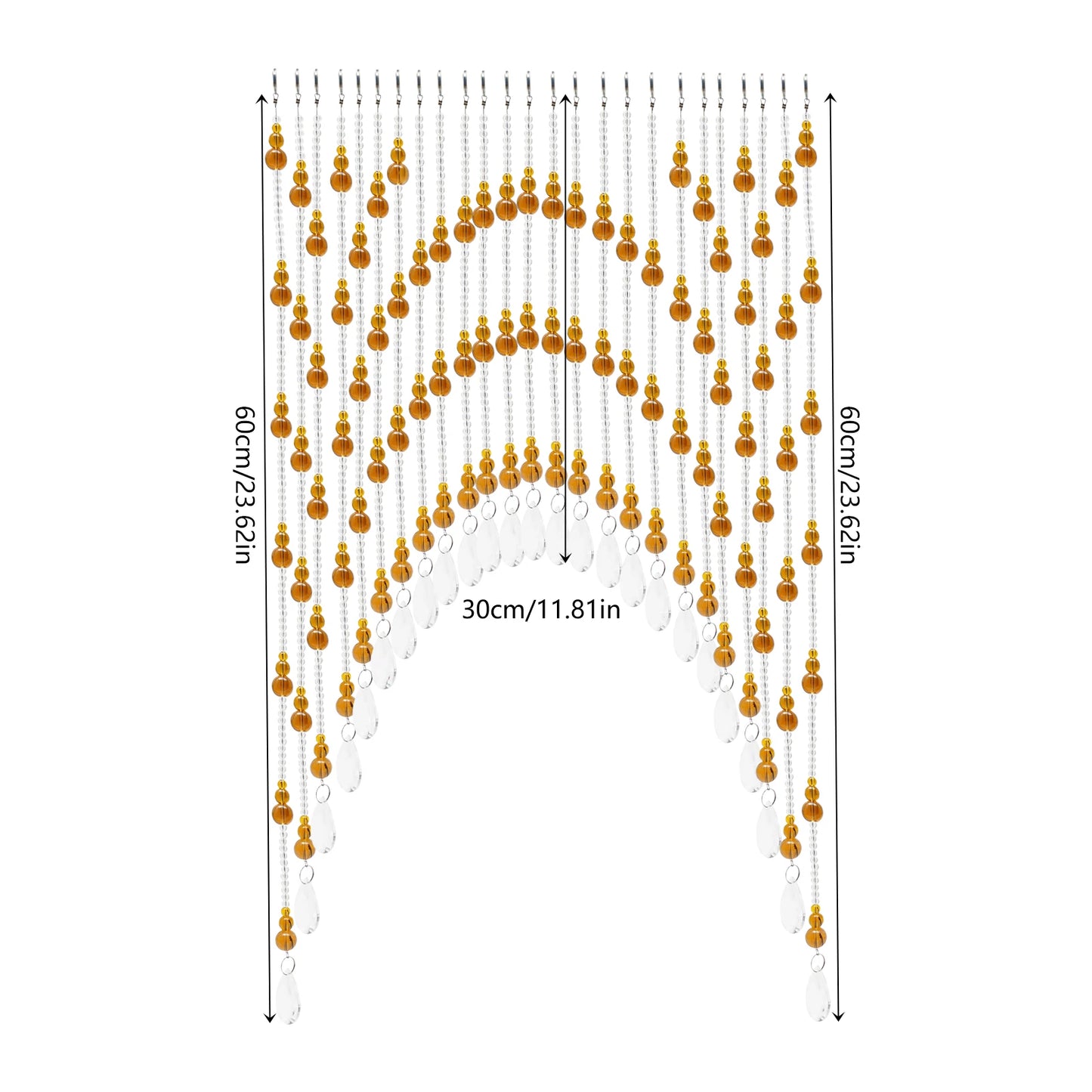 25 Strings Beaded Curtain Hanging Door Beads Curtain Room Bead Partition Curtain Blue/Clear/Amber/Green