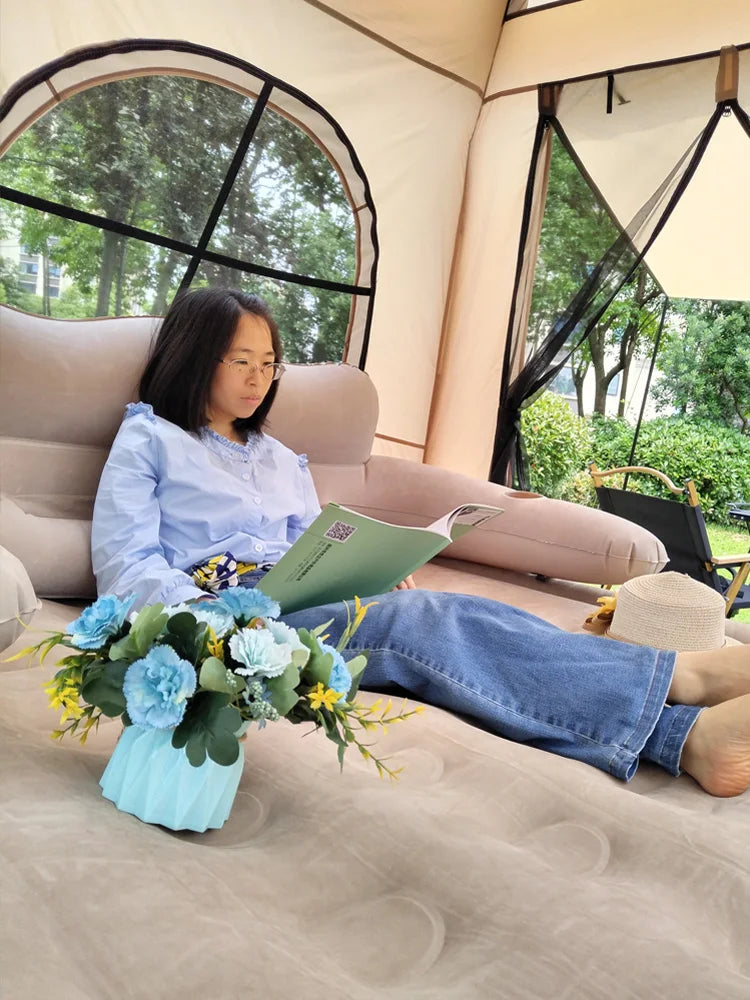 Lohascamping Large Camping Air Tent for 4-5 people Air shelter Dome tent Family Hiking  inflatable One-touch tent Outdoor Tent