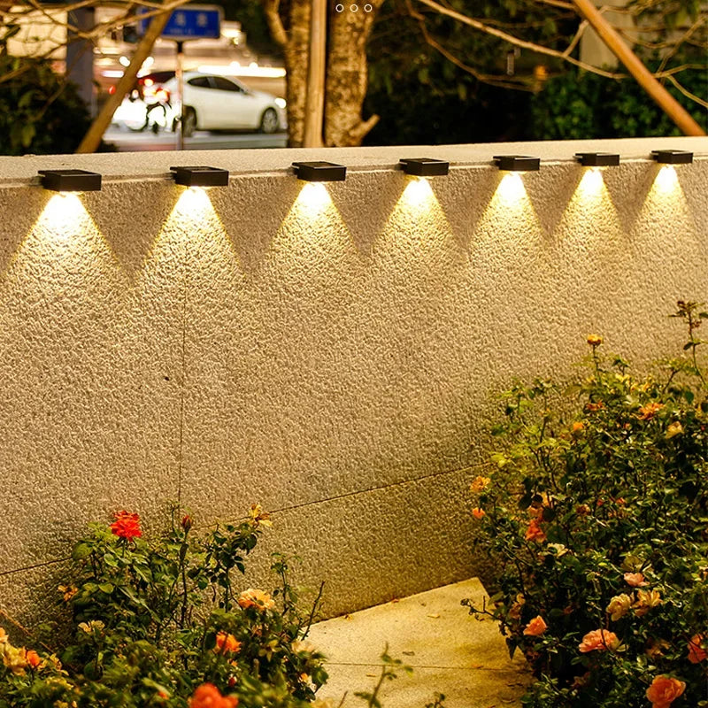 LED Solar Step Lamp Outdoor Path Stair Garden Lights Waterproof Balcony Deck Light Decoration Patio Stair Fence Light 1~12pcs