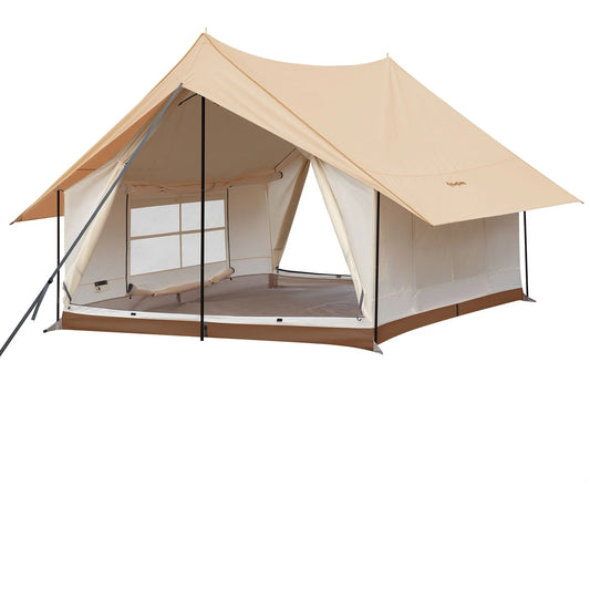 KingCamp Camping Tent, Canopy And Mesh Tent Function 2-in-1 Double Storey House Tent Glamping Tent With Huge Interior Space