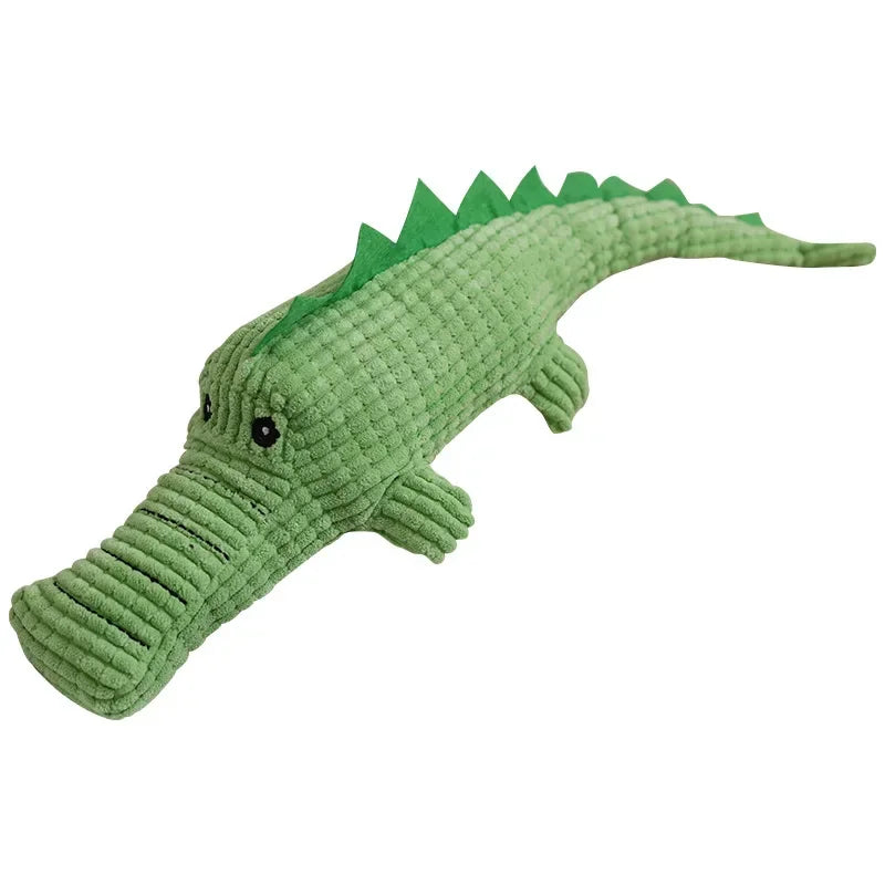 Crocodile Shape Plush Dog Squeaky Toys for Small Medium Dogs Funny Sounding Interactive Dogs Toy Pets Accessories Supplies