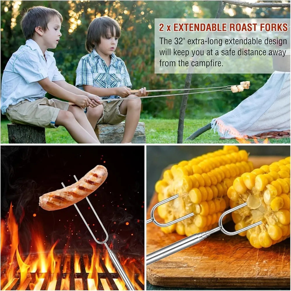 122PCS Men's BBQ Gift, Father's Day, Christmas, BBQ Set BBQ Grill Outdoor BBQ Blackstone