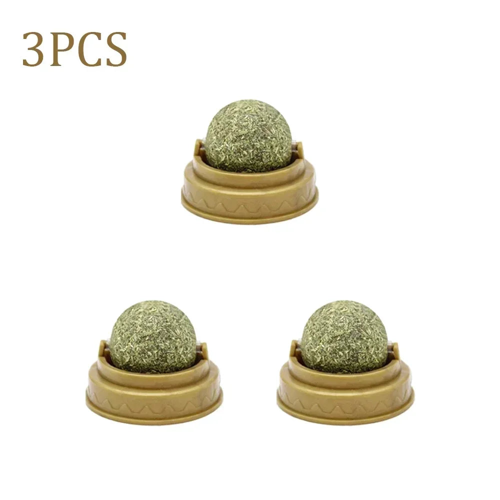 1-10PC Pet Catnip Toys Edible Catnip Ball Safety Healthy Cat Mint Cats Chasing Game Toy Products Clean Teeth The Stomach Catmint - Quick and EZ Shop