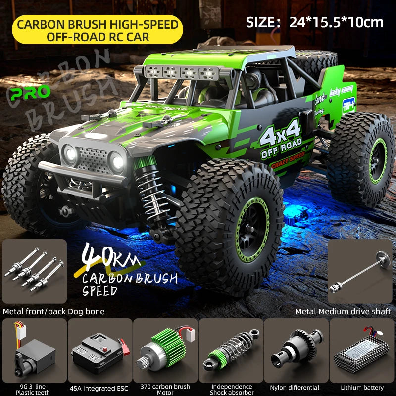1:20 4WD RC Car 50KM/H With LED Professional Off-Road Racing Brushless Motor Remote Control Cars High Speed Drift Monster Truck