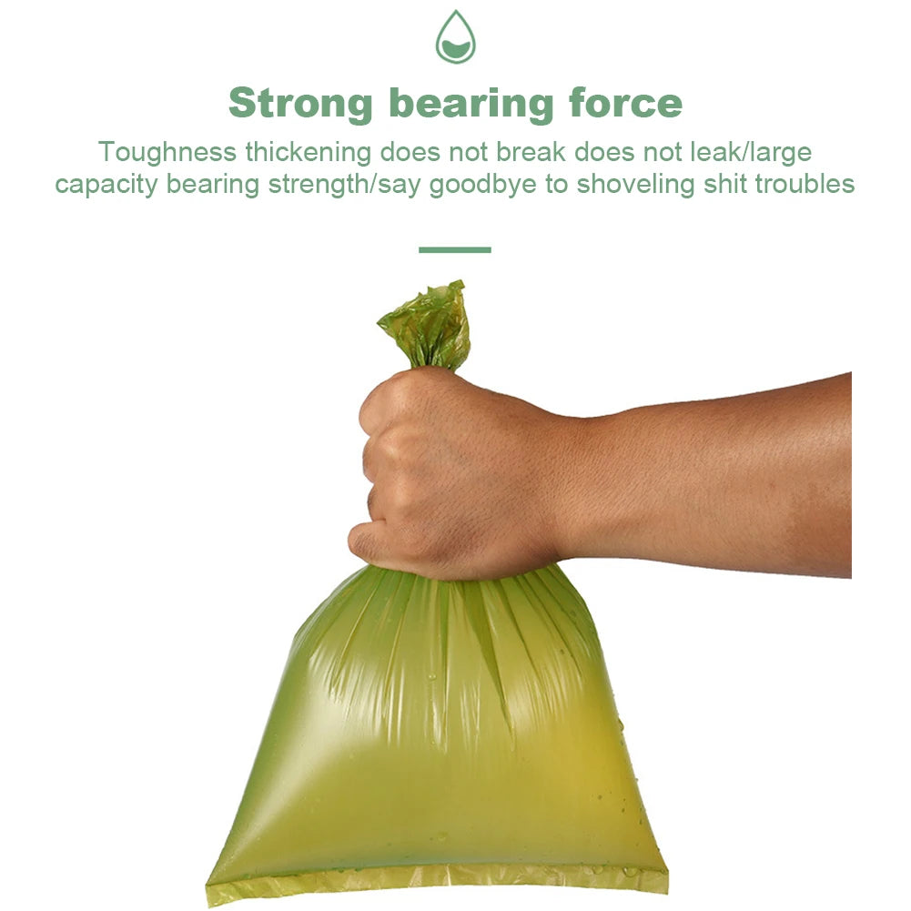 Eco Friendly Biodegradable Dog Poop Bags Leak Proof Extra Thick Heavy Duty with Dispenser Ideal for Outdoor Pet Supplies