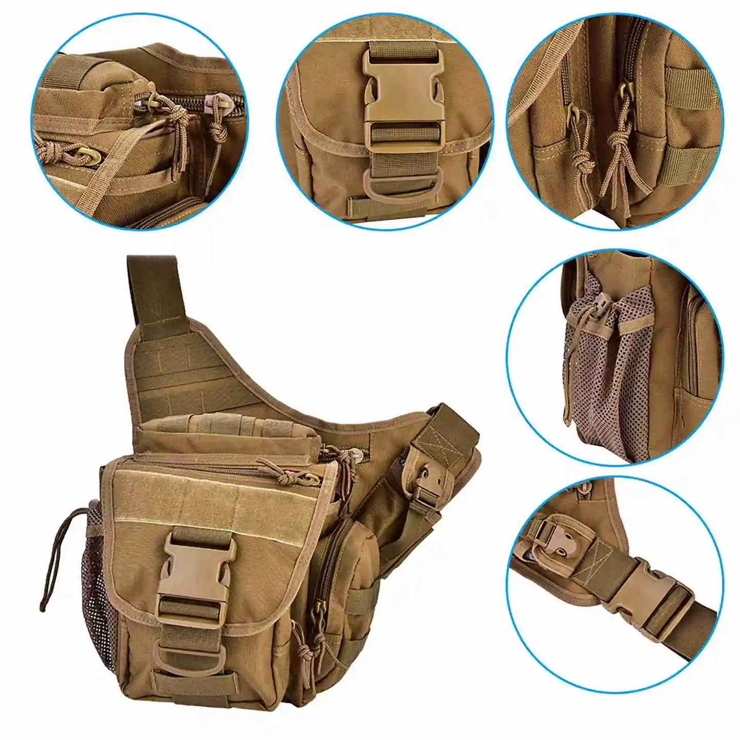 2025 New  Men Military Chest Shoulder Bag Pack for Travel Hiking Outdoor Equipment Chest Bag Chest Pack Military Chest Bag