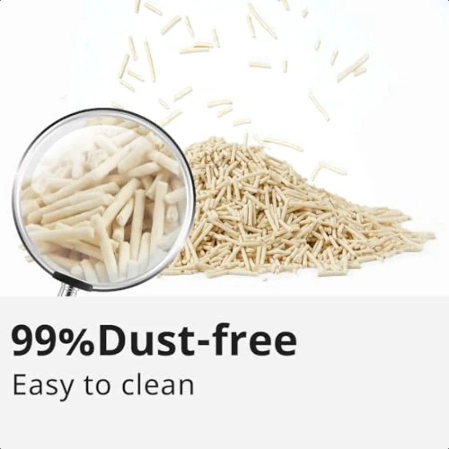 Tofu Cat Litter 11.2LB 5.6lb×2bag Clumping 100 Natrual Raw Materials Clumping Flushable Ultra Absorbent and Fast Drying Solubil