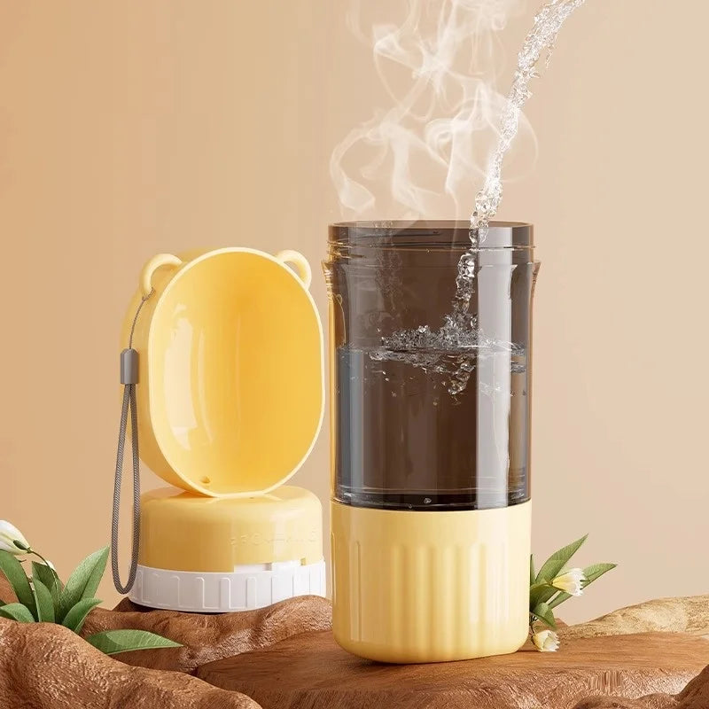 Compact Dual Storage Dog/Cat Travel Bowl 400ml Water 180ml Food On-the-Go for Hiking Camping Portable Pet Feeder And Waterer - Quick and EZ Shop