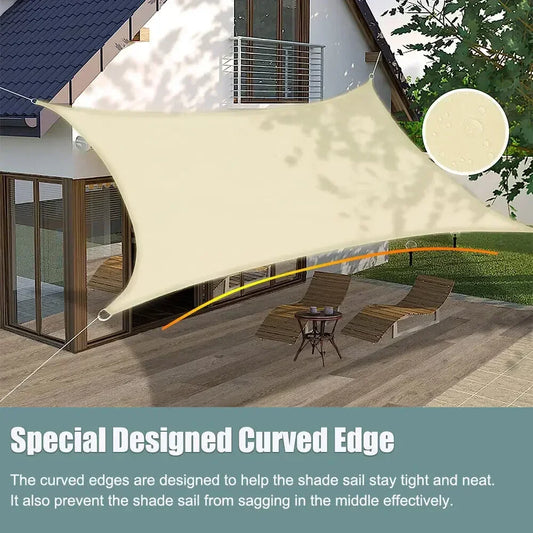 Waterproof Sun Shelter Sunshade Protection Shade Sail Awning Camping Shade Cloth Large For Outdoor Canopy Garden Patio 40%OFF