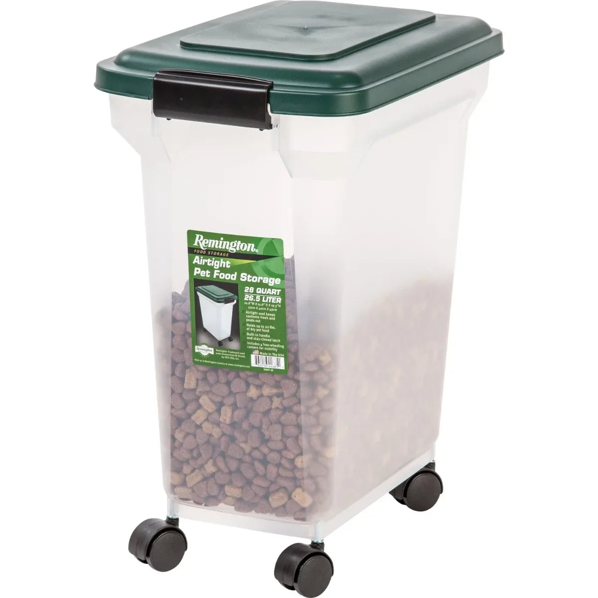 22 lb airtight pet food container, dog and cat food storage box with secure lid to keep dry food fresh.