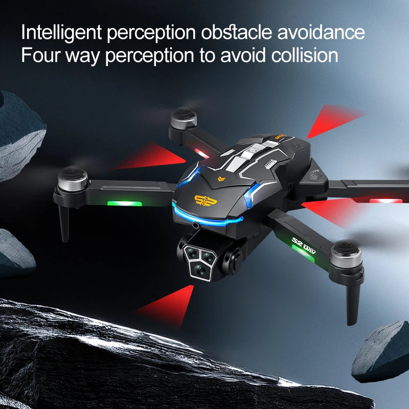 2025 New S2 Max Drone Professional 8K HD Dual Camera Obstacle Avoidance Foldable Quadcopter Drone With Screen Remote Contro