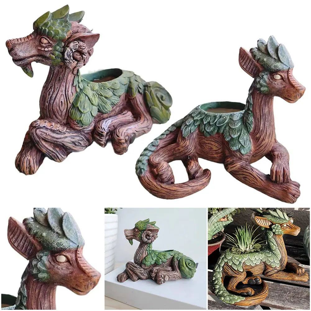 Creative Dragon Tree Planter Unique Succulent Pot Decorative Plant Pot Gift for Nature Lovers