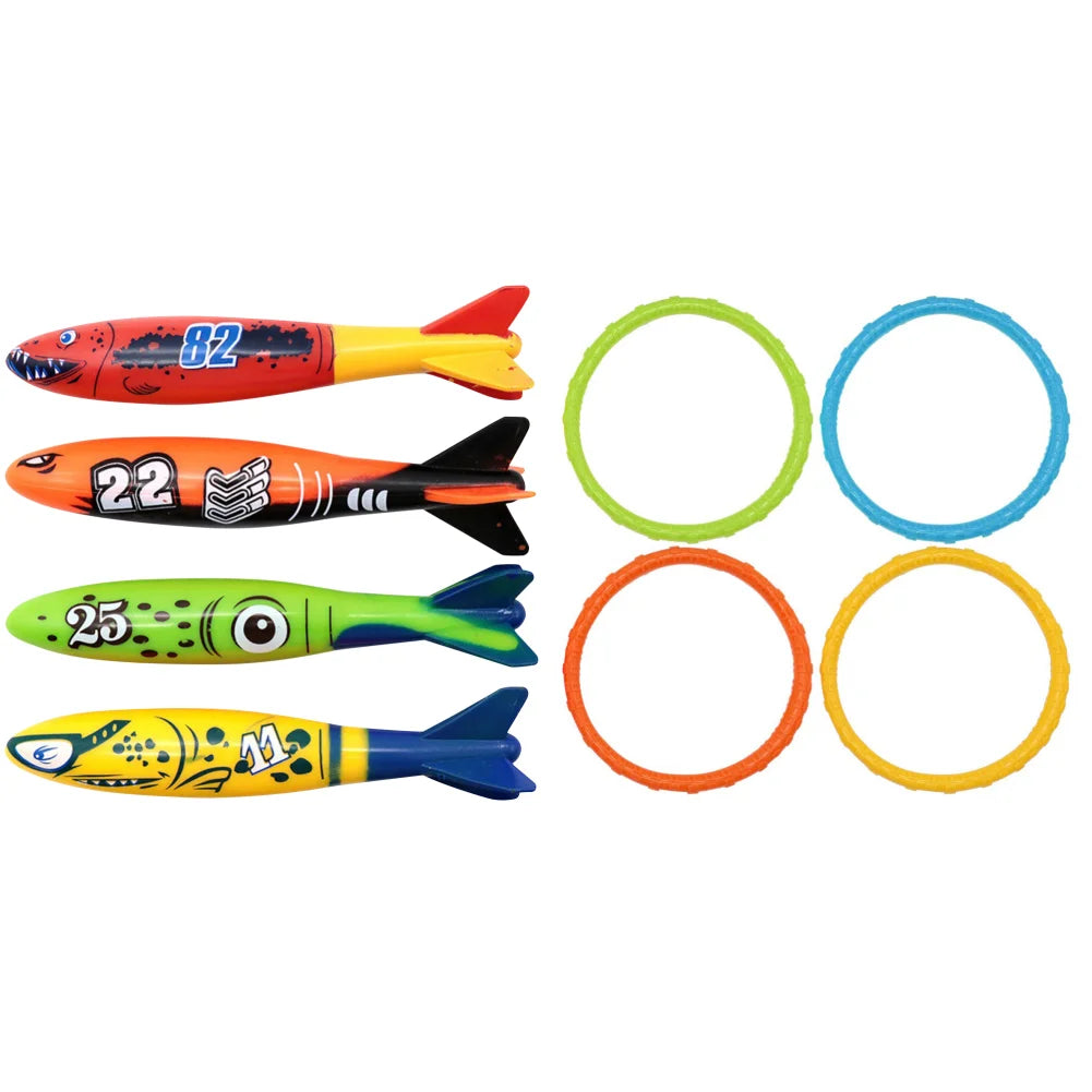 Ren Summer Pool Diving s Creative Throwing Dive Water  Pool Treasure Hunt Diving Torpedo Water Ring Pool Accessories