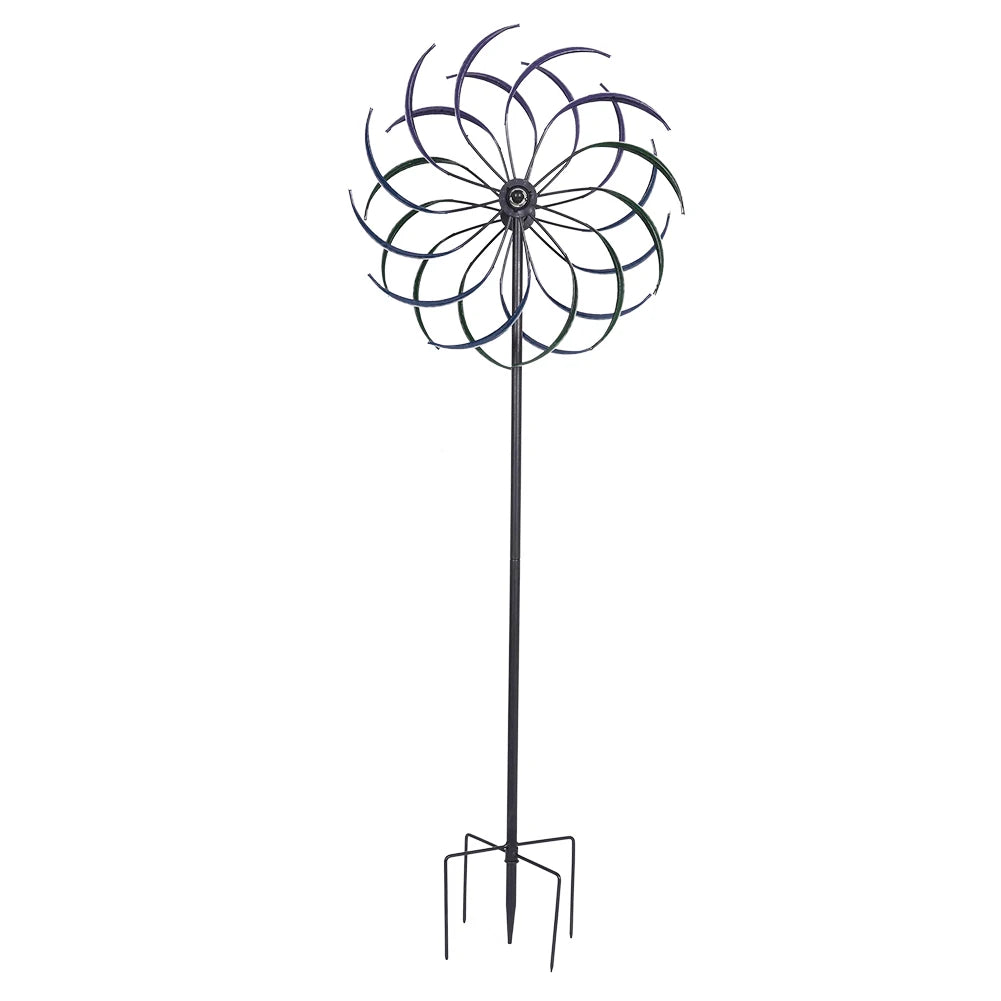 Outdoor Windmill Ornament Double-Layer Wear-Resist Metal Wind Catcher for Yard Decoration Garden Outdoor Accessories Tool
